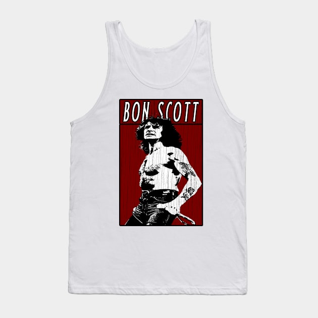 Vintage Retro Bon Scott Tank Top by Projectup